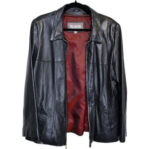 Wilson's Leathers black leather 90s jacket